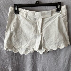 Women's White Scalloped Shorts J.Crew